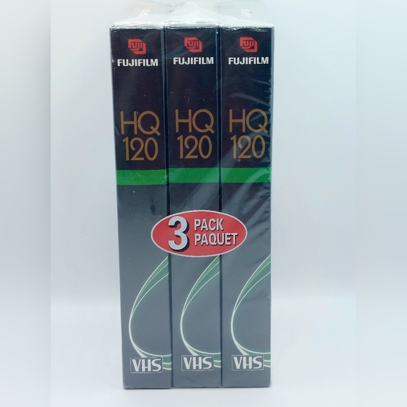 Fujifilm HQ 120 Blank VHS Tapes 6 Hours 3 Pack NEW, Sealed‎ - Picture 3 of 3